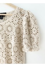 Papillon Papillon - Crochet puff sleeve blouse