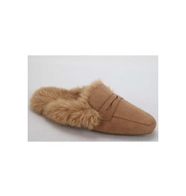 Bamboo Sweep - Fuzzy mules (camel)