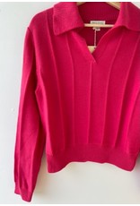 See U Soon See U Soon - Collared sweater (pink)