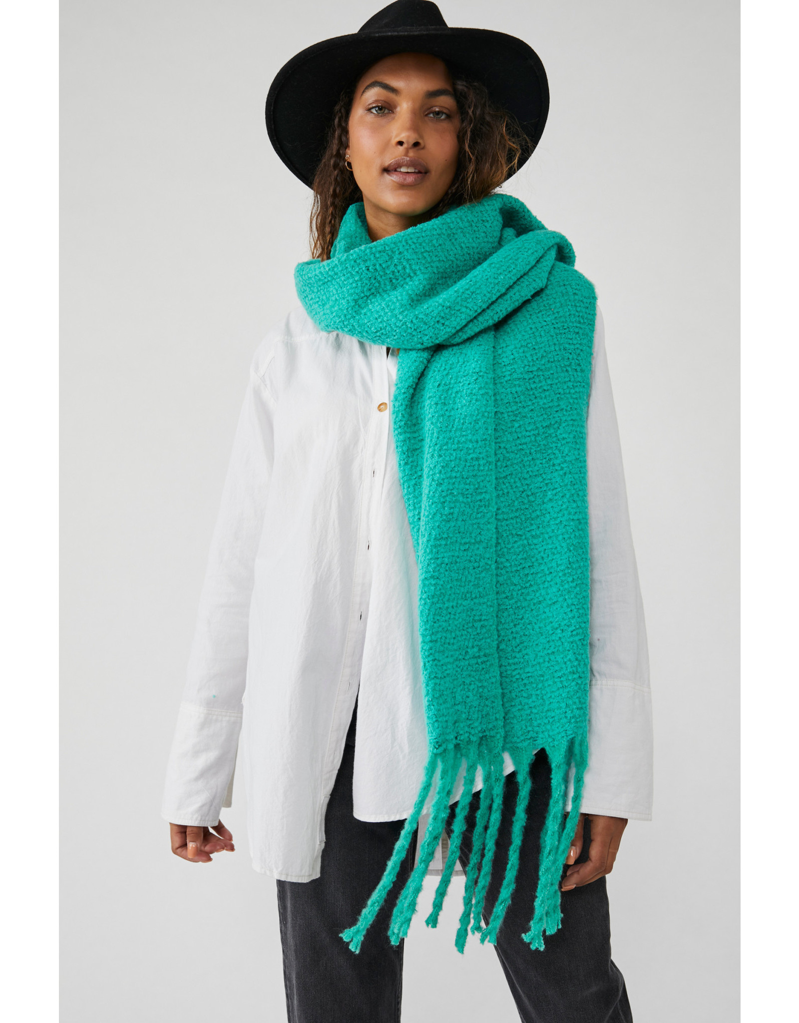 Free people Free People - Shetland Recycled Blend Fringe Scarf (Emerald)