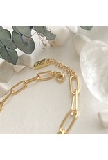 Pika & Bear Pika & Bear - Montmartre Paperclip Chain Bracelet in Gold