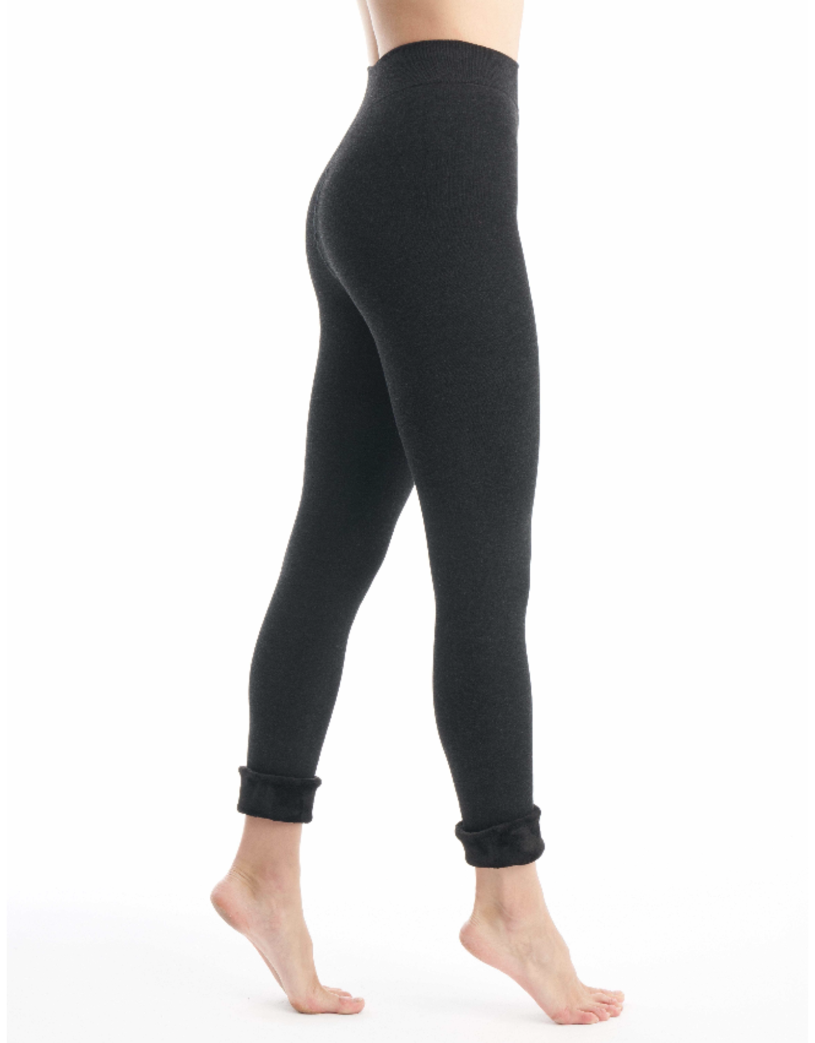 Lemon Lemon - Faux fur lined leggings (charcoal)