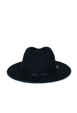 Ace of Something Ace of Something - Oslo fedora with folded edge and gold stud (black)