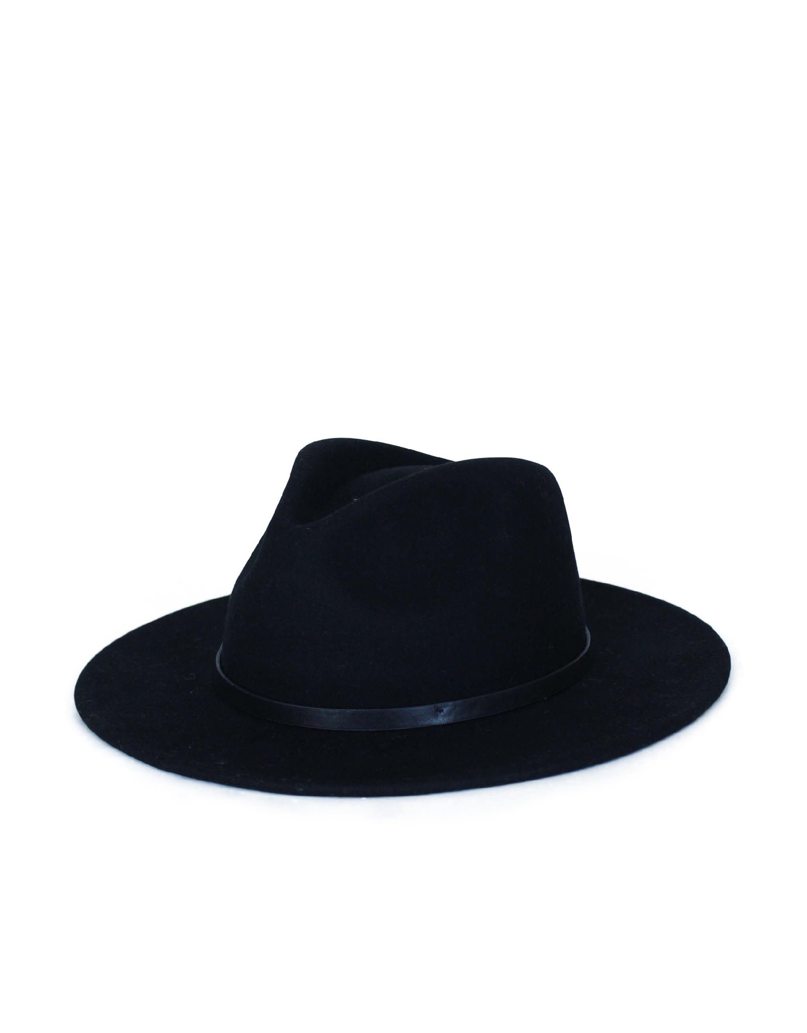 Ace of Something Ace of Something - Oslo fedora with folded edge and gold stud (black)