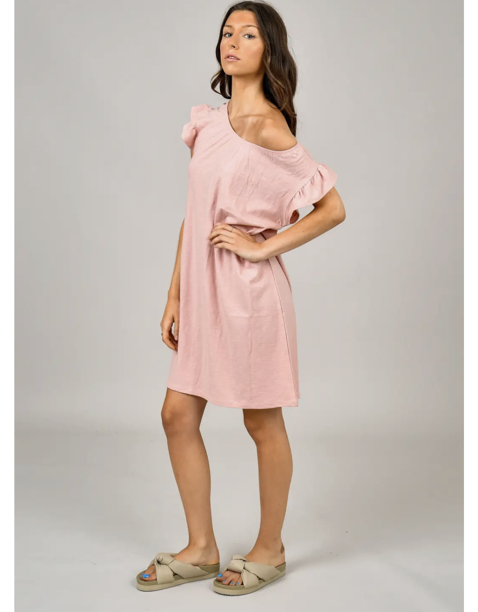 RD Style RD Style - Ronnie - Ruffle cap sleeve dress (dried rose)