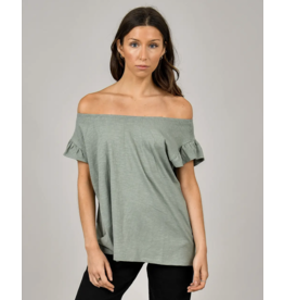 RD Style RD Style - Ronnie Ruffle Cap Sleeve Top (lily pad)