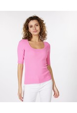 EsQualo EsQualo - Sweater CB open rib pink