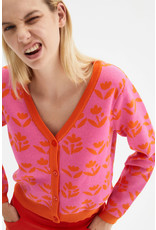 Compania Fantastica Compania Fantastica -  Floral print knit cardigan (pink/orange)