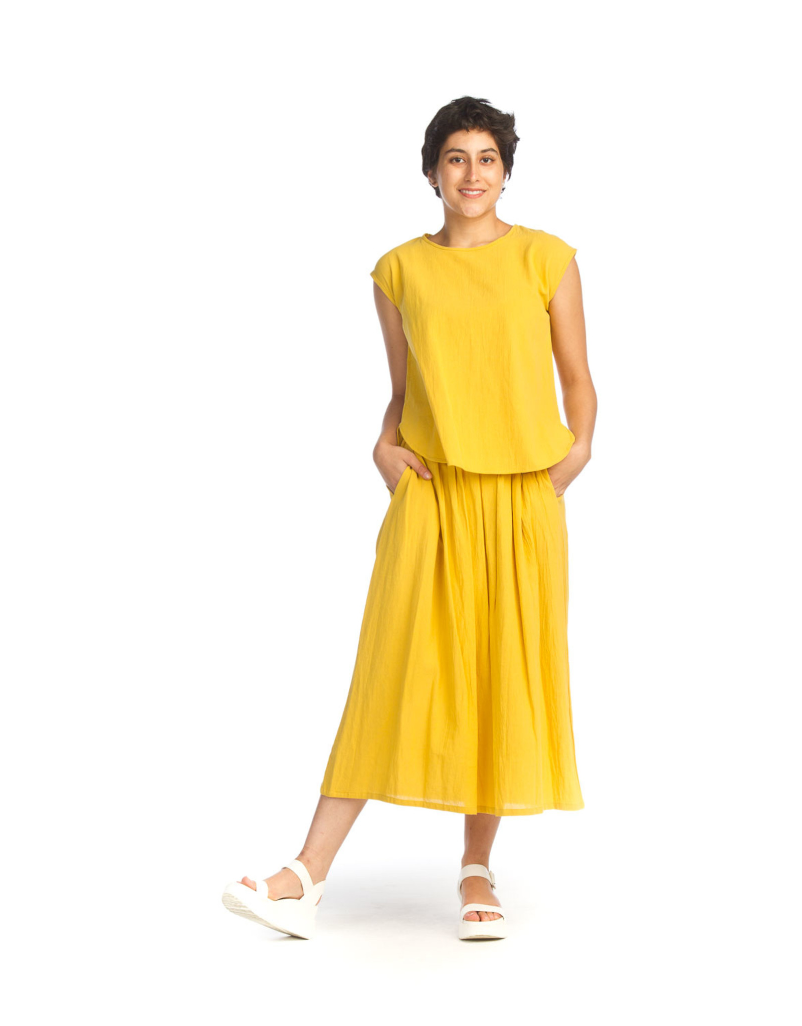 Papillon Papillon - Sleeveless cotton skirt set (mustard)