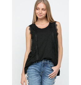 Vocal Vocal - Vintage lacey sleeveless top (black)