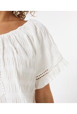 EsQualo EsQualo - Seersucker lace blouse (white)
