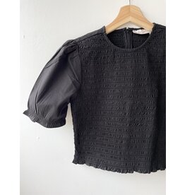 RD Style RD Style - Shayne poplin smocked bodice blouse (black)