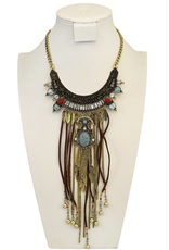 Andrea Bijoux Fringe bib necklace