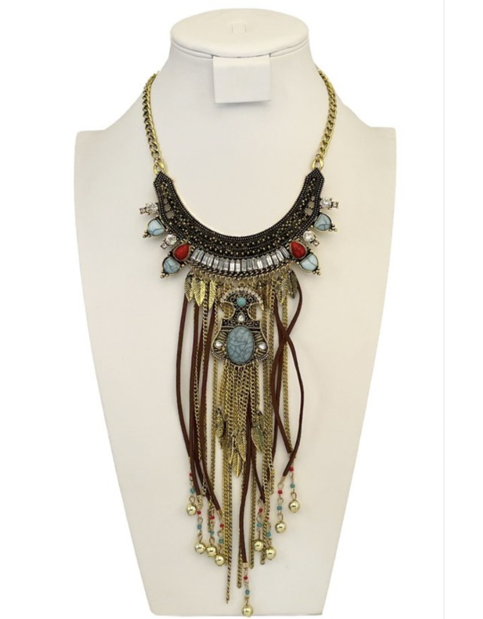 Andrea Bijoux Fringe bib necklace