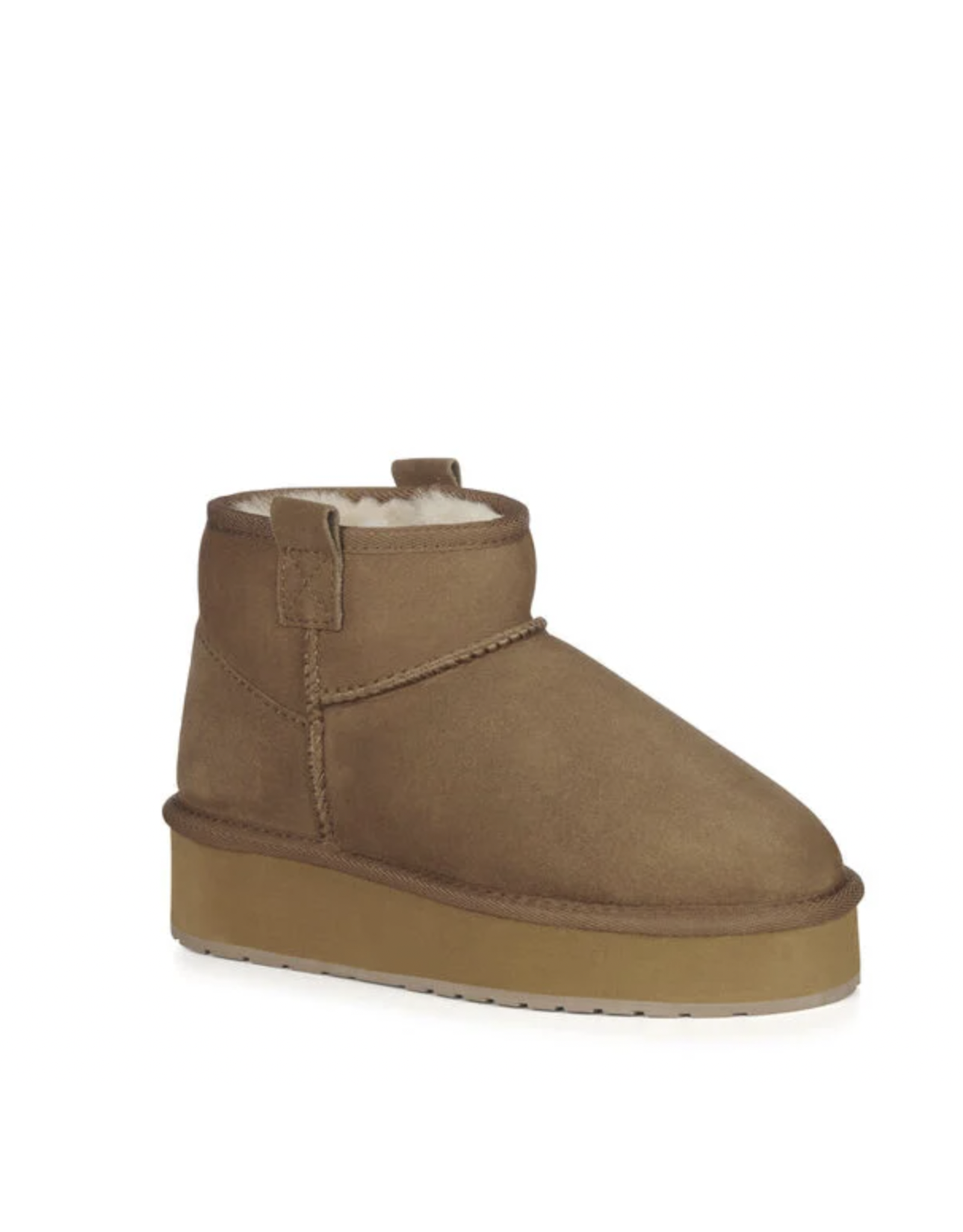 Stivali EMU Foy Flatform Micro – Pelle Di Pecora Australiana Impermeabile, Colore Chestnut, Taglia 40