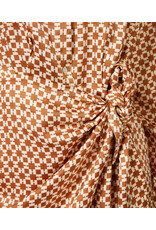 EsQualo EsQualo - Knotted satin dress (geo graphic)