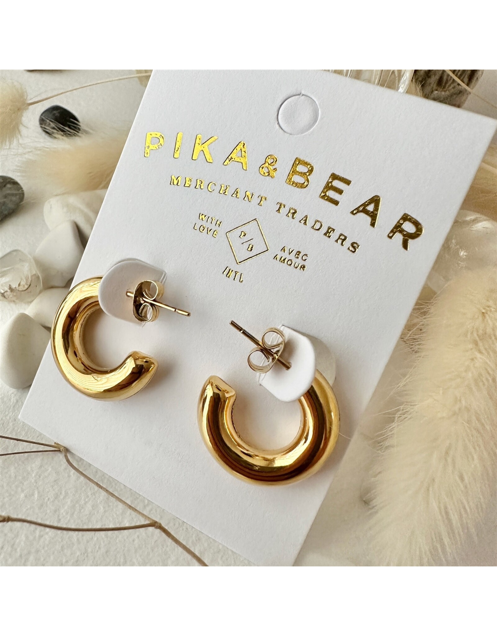 Pika & Bear Pika & Bear- Mayari 20mm Chunky Hoops - Gold