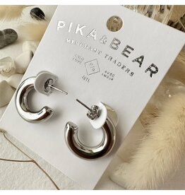 Pika & Bear Pika & Bear- Mayari 20mm Chunky Hoops - Silver