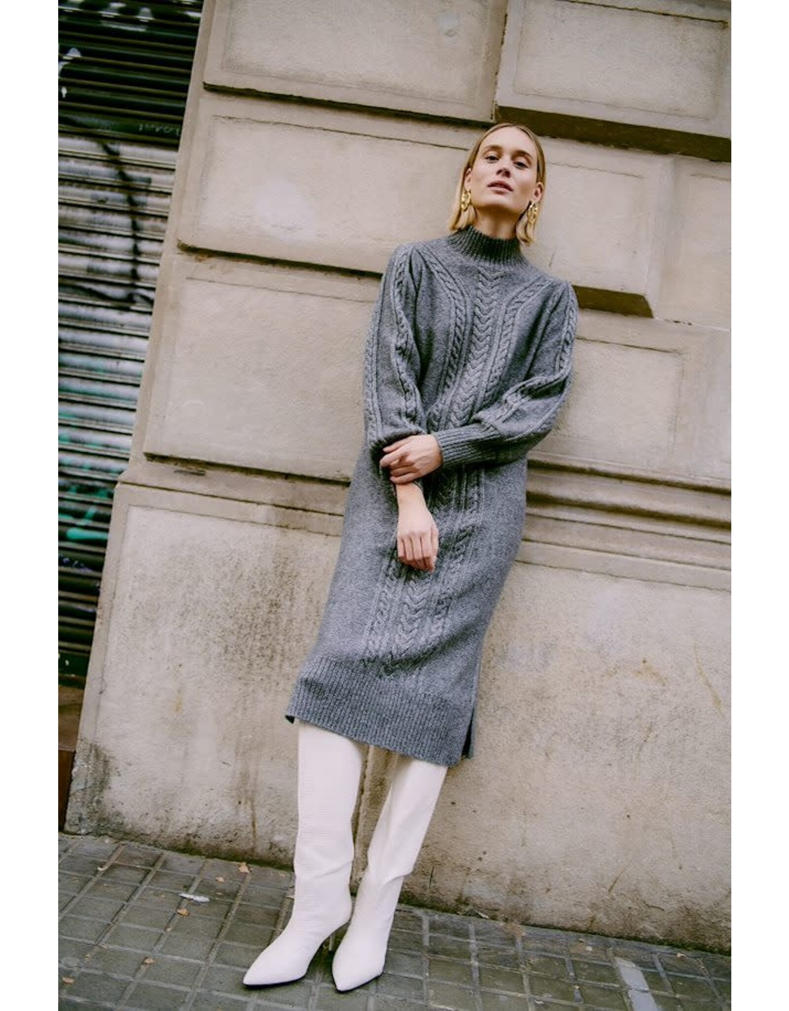 b.young b.young - Mania dress (mid grey melange)