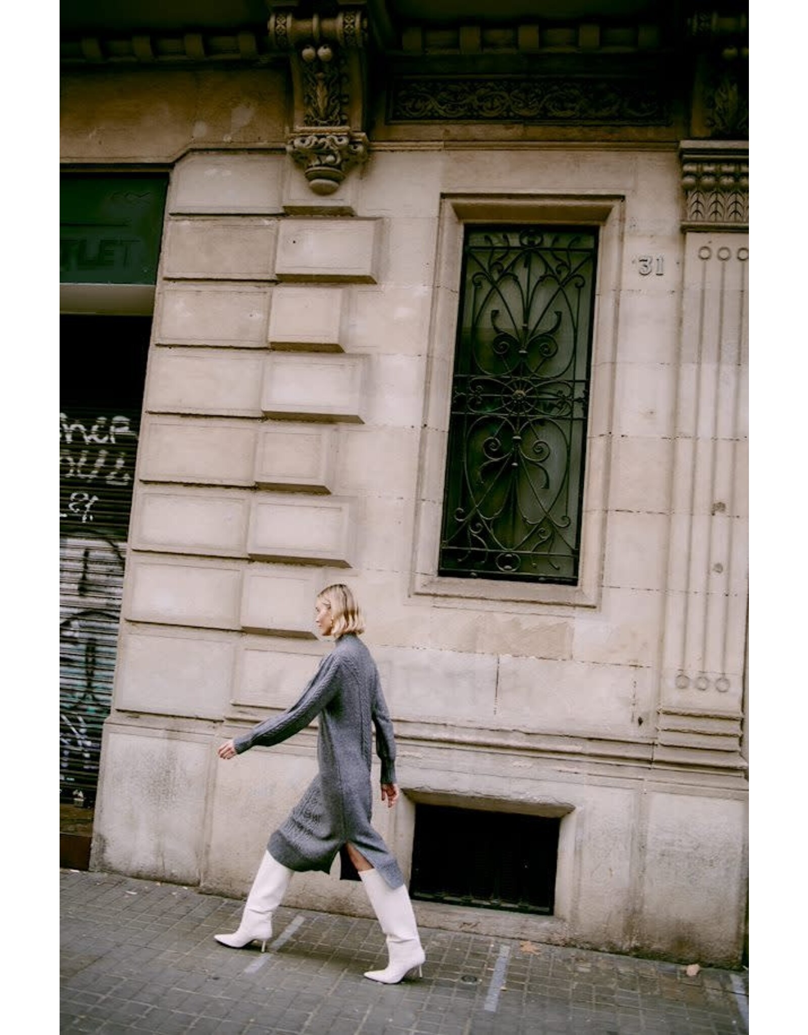 b.young b.young - Mania dress (mid grey melange)