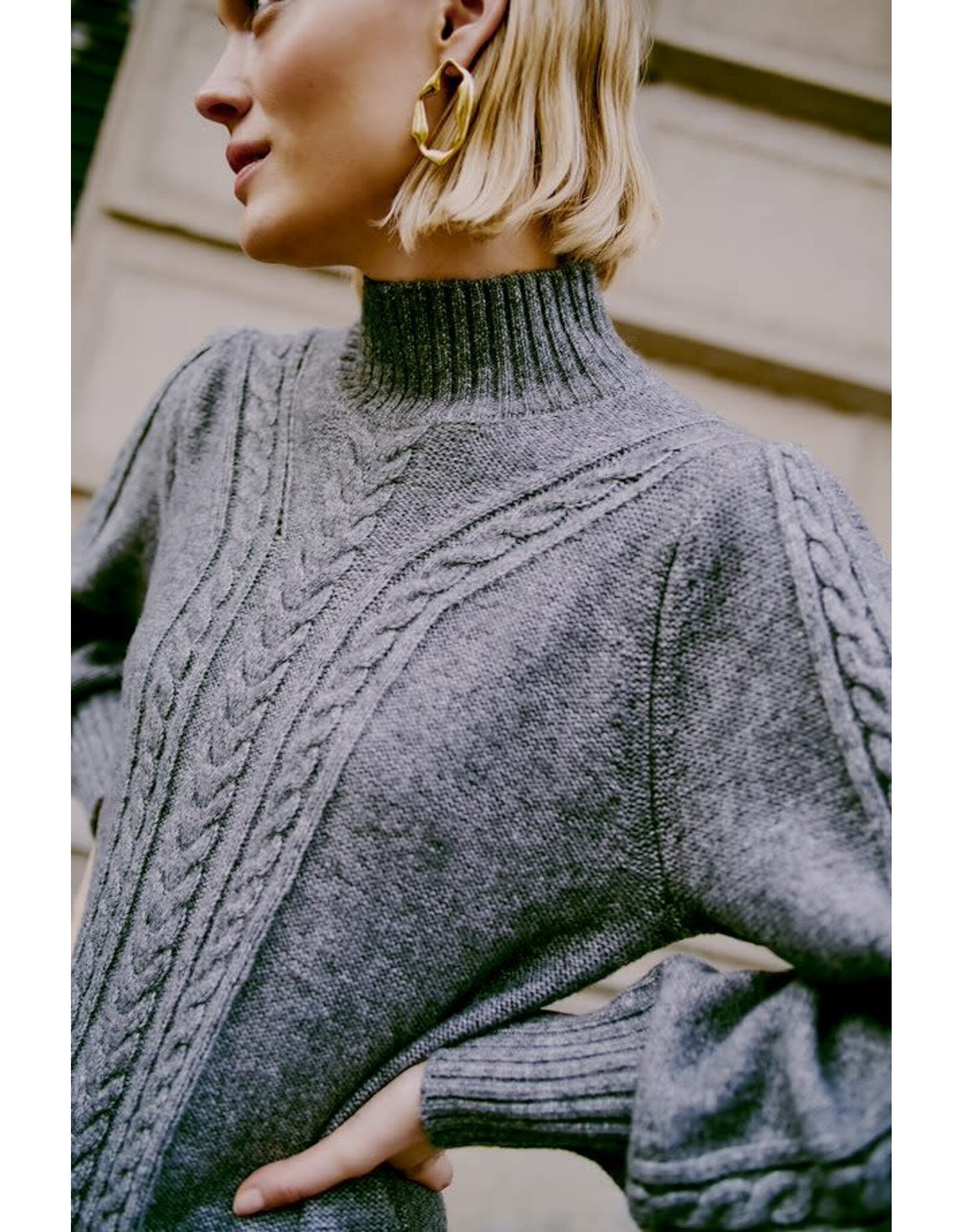 b.young b.young - Mania dress (mid grey melange)