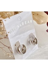 Pika & Bear Pika & Bear - Eunice Small Bubble Hinge Hoop Earrings in Silver