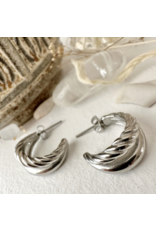 Pika & Bear Pika & Bear- Mithra Double Layer Twisted Hoop Earrings - Sterling Silver