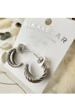 Pika & Bear Pika & Bear- Mithra Double Layer Twisted Hoop Earrings - Sterling Silver