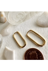 Pika & Bear Pika & Bear- Vaaler Paperclip Style Hoop Earrings - Gold plated)