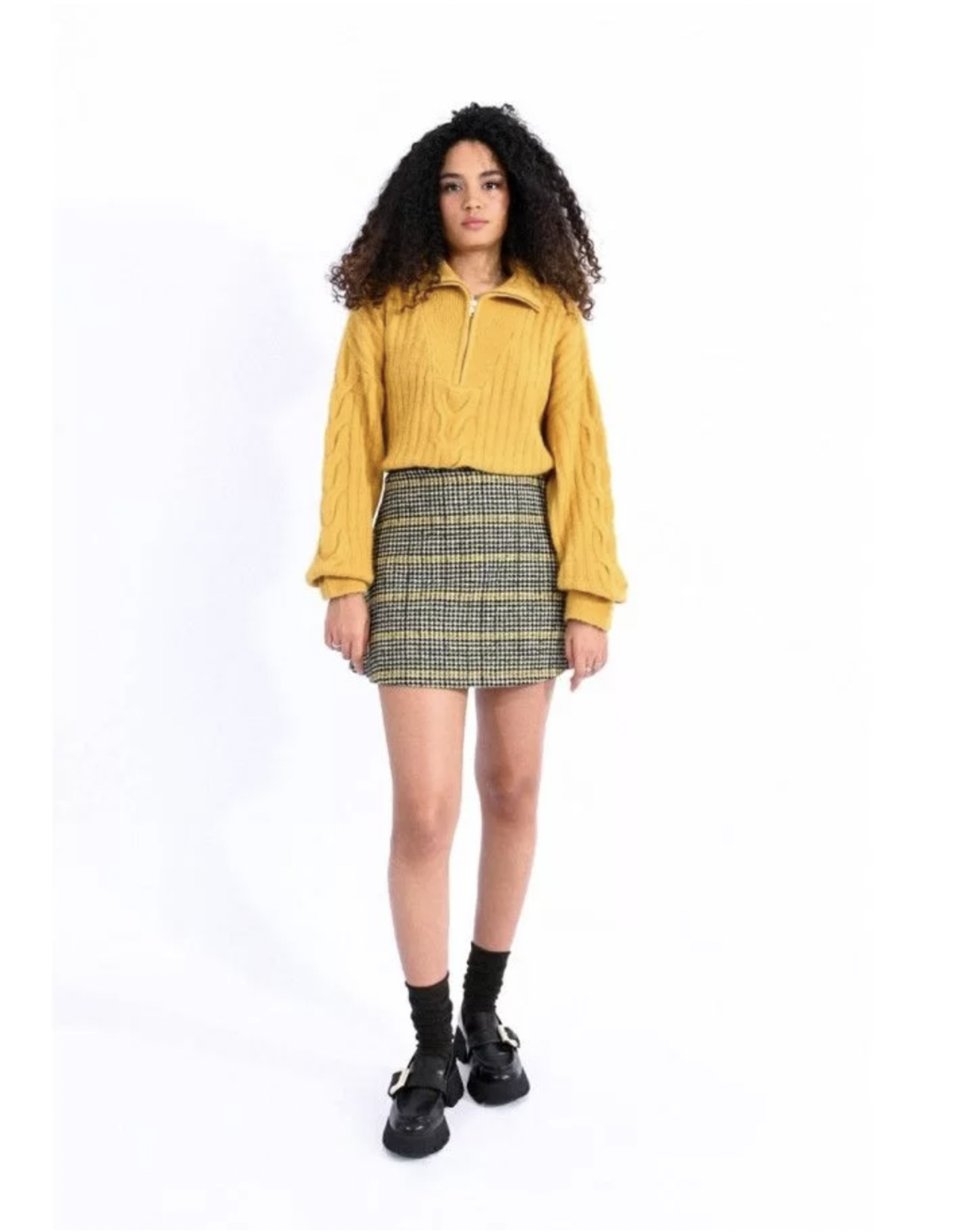 Molly Bracken Molly Bracken - Mini plaid skirt (saffron yellow)