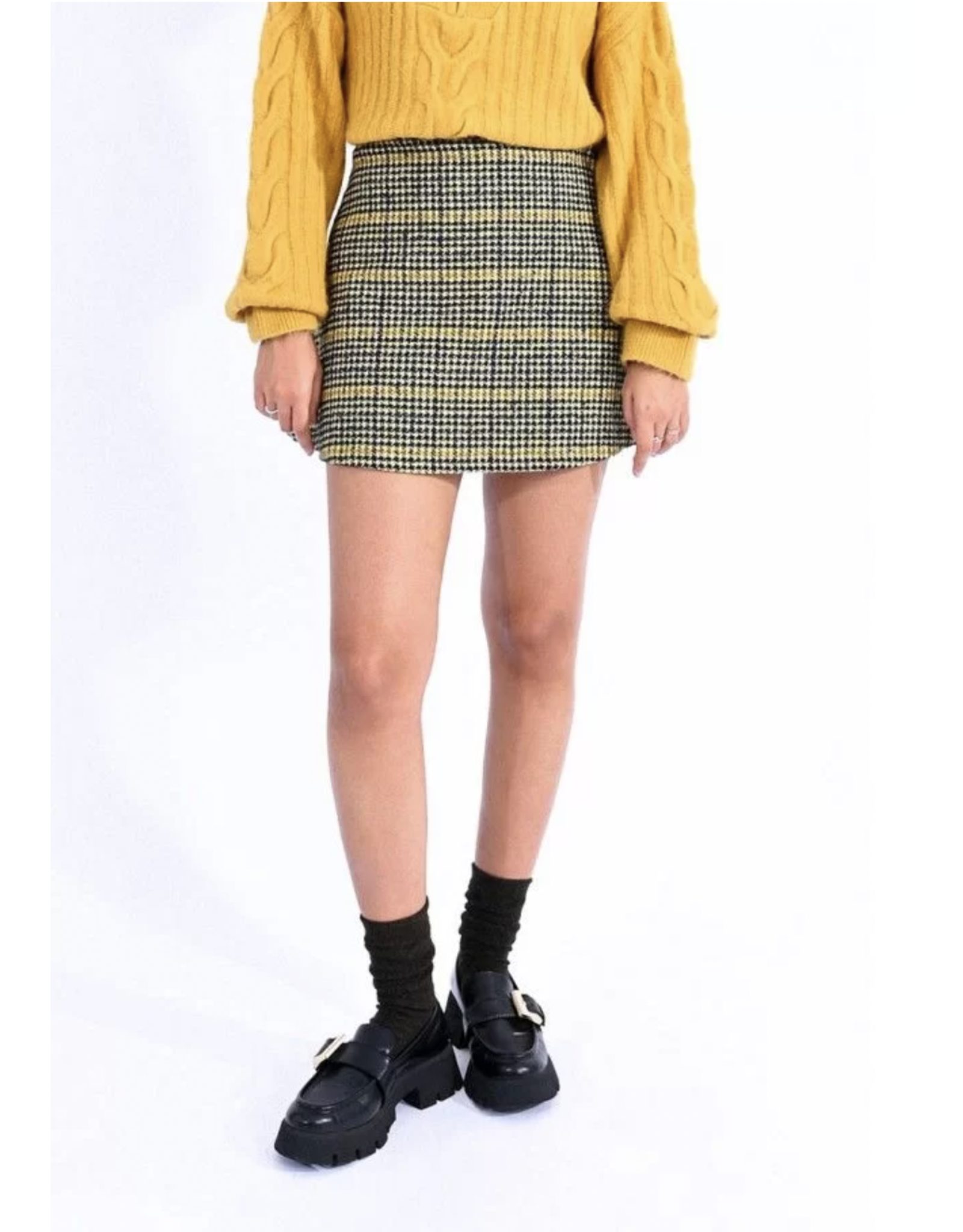 Molly Bracken Molly Bracken - Mini plaid skirt (saffron yellow)