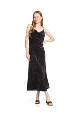 Papillon Papillon - Drape neck velvet dress (black)