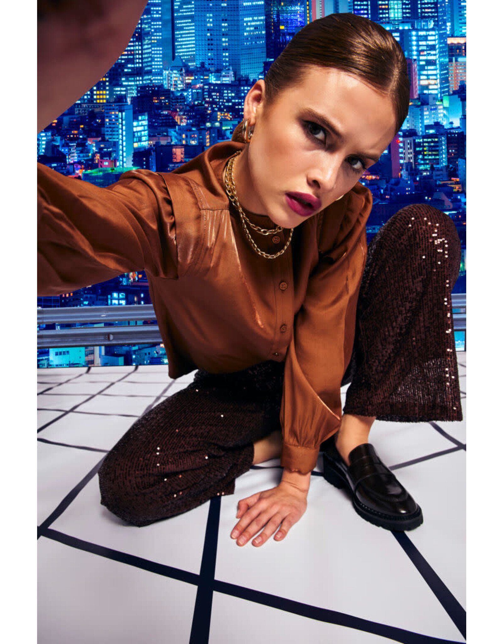 ICHI ICHI - Fauci trousers (coffee bean)