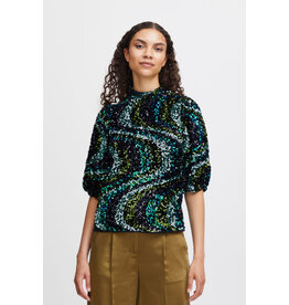 b.young b.young - Samio blouse - Sequince (black mix)