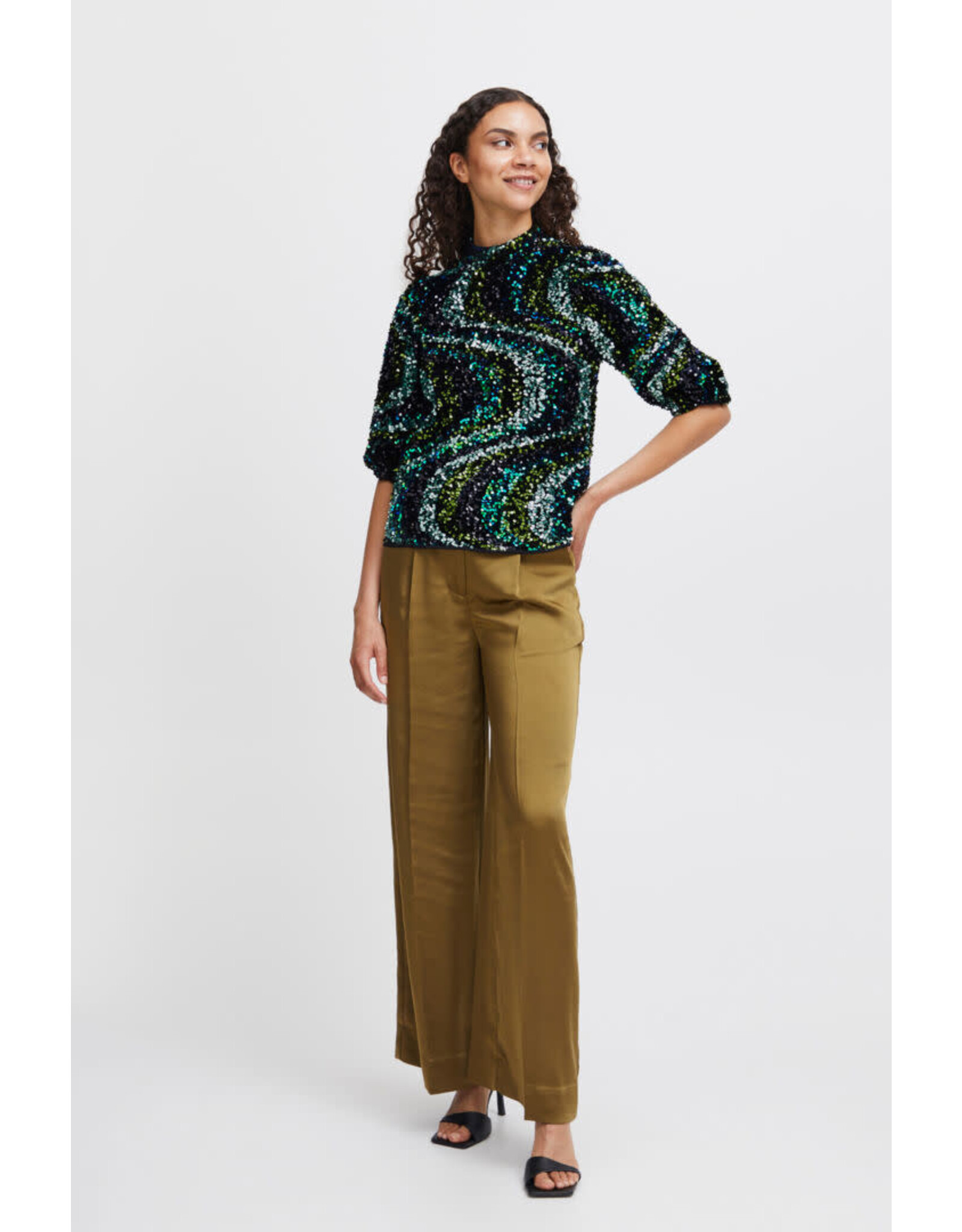 b.young b.young - Samio blouse - Sequince (black mix)