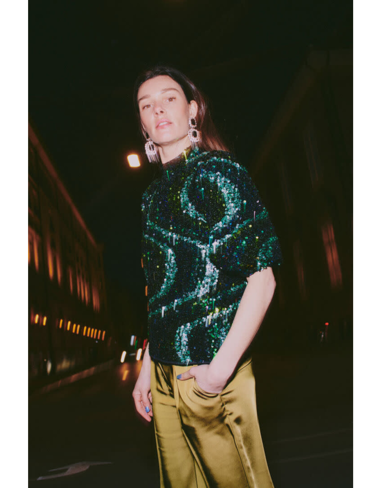 b.young b.young - Samio blouse - Sequince (black mix)