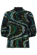 b.young b.young - Samio blouse - Sequince (black mix)