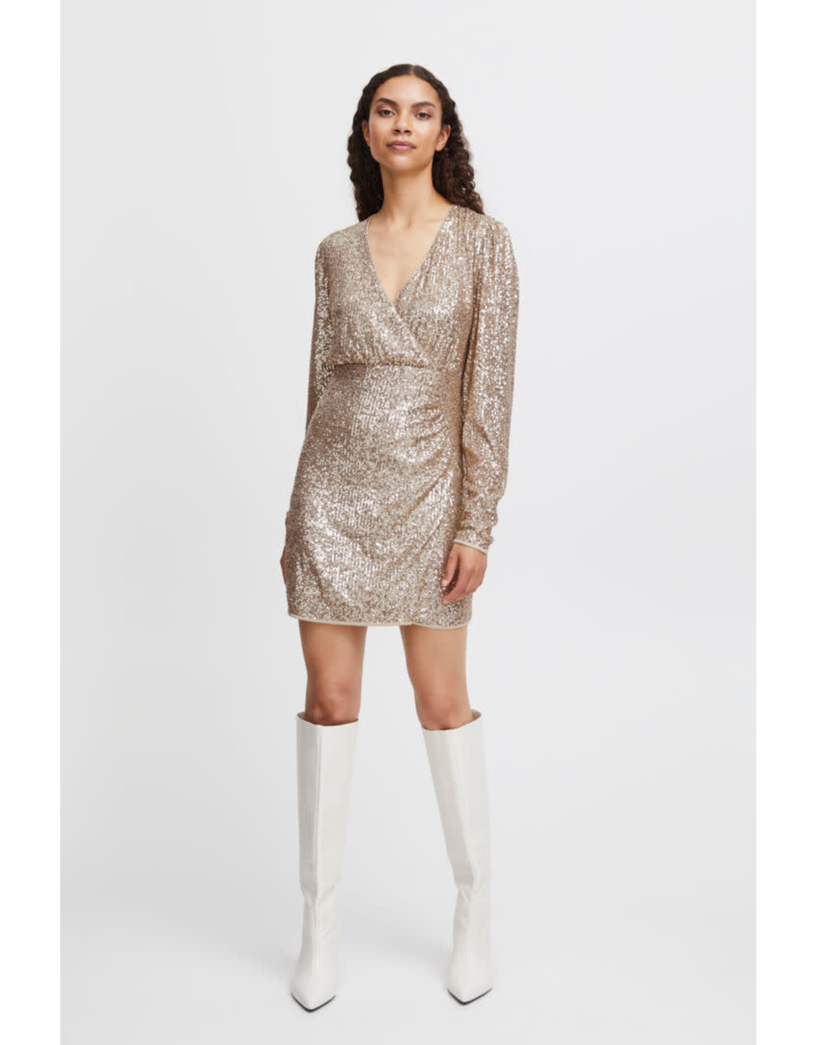 b.young b.young - Solia wrap dress (cement)