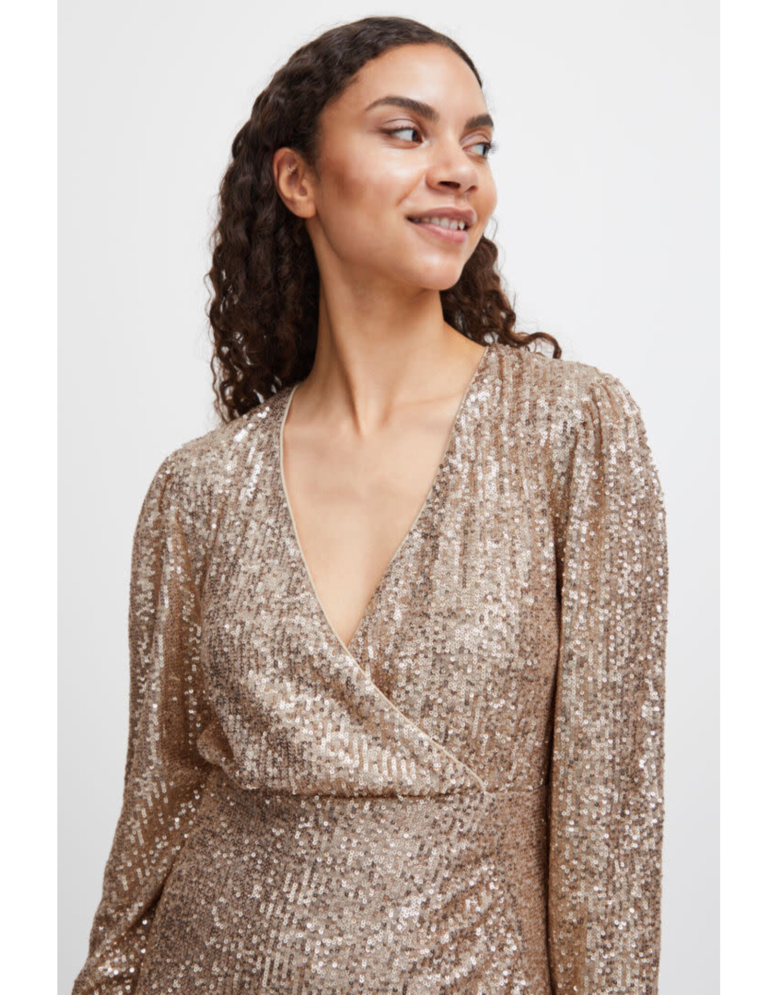 b.young b.young - Solia wrap dress (cement)