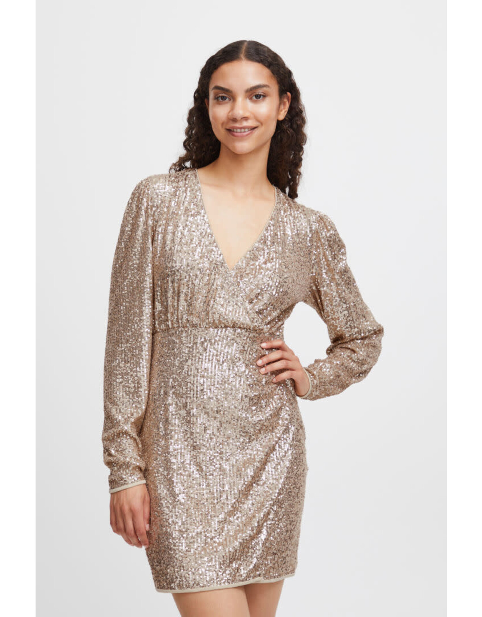 b.young b.young - Solia wrap dress (cement)