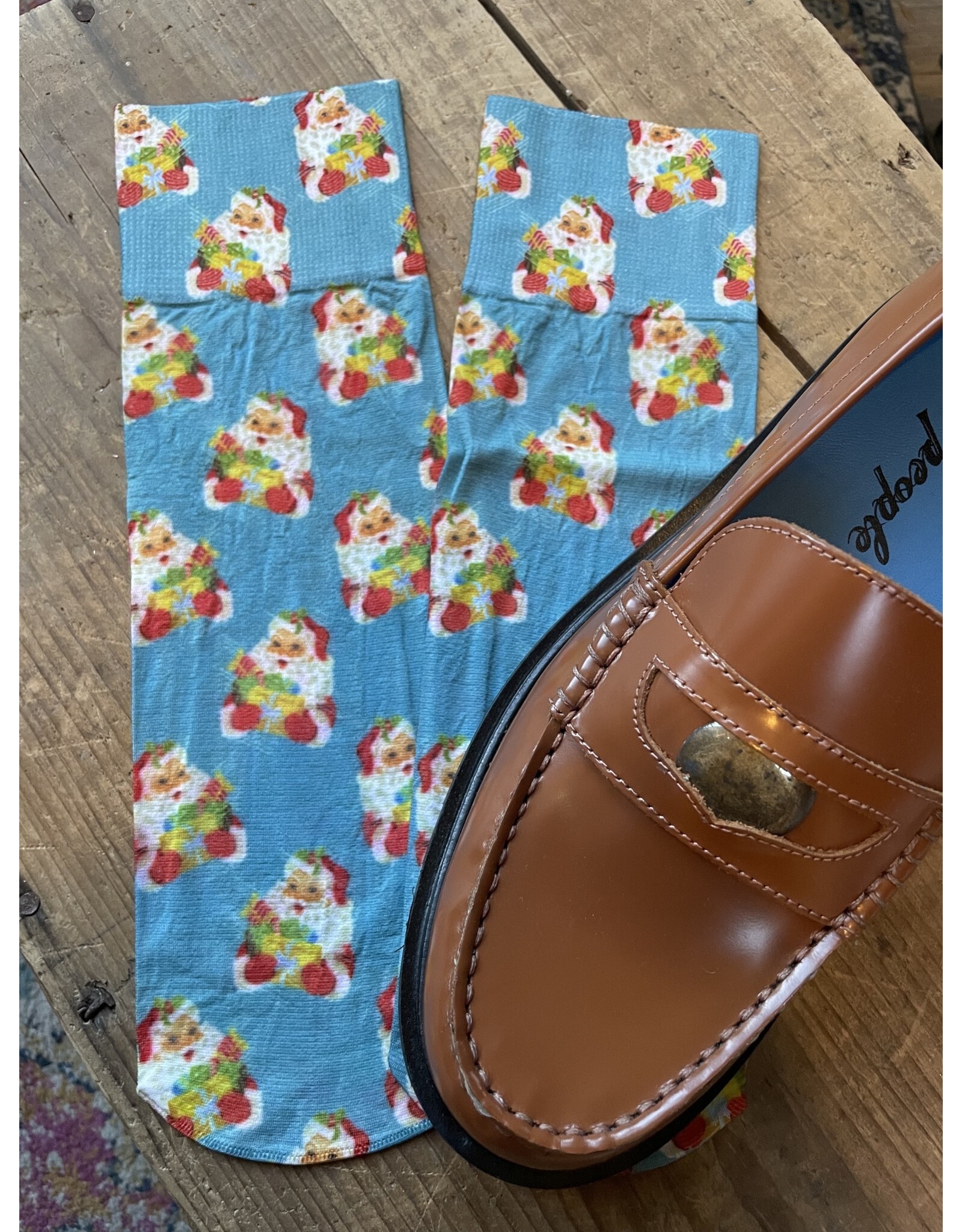 Celeste Stein - Vintage Santa anklet sock