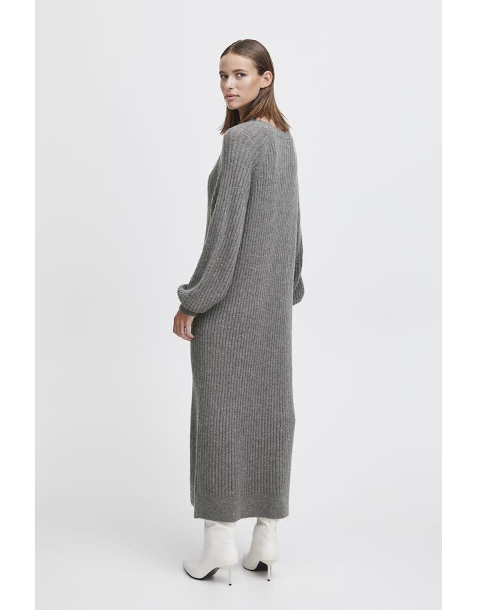 b.young b.young - Martha long dress (mid grey melange)