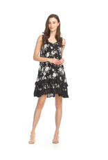Papillon Papillon - Floral crinkled ruffle hem dress