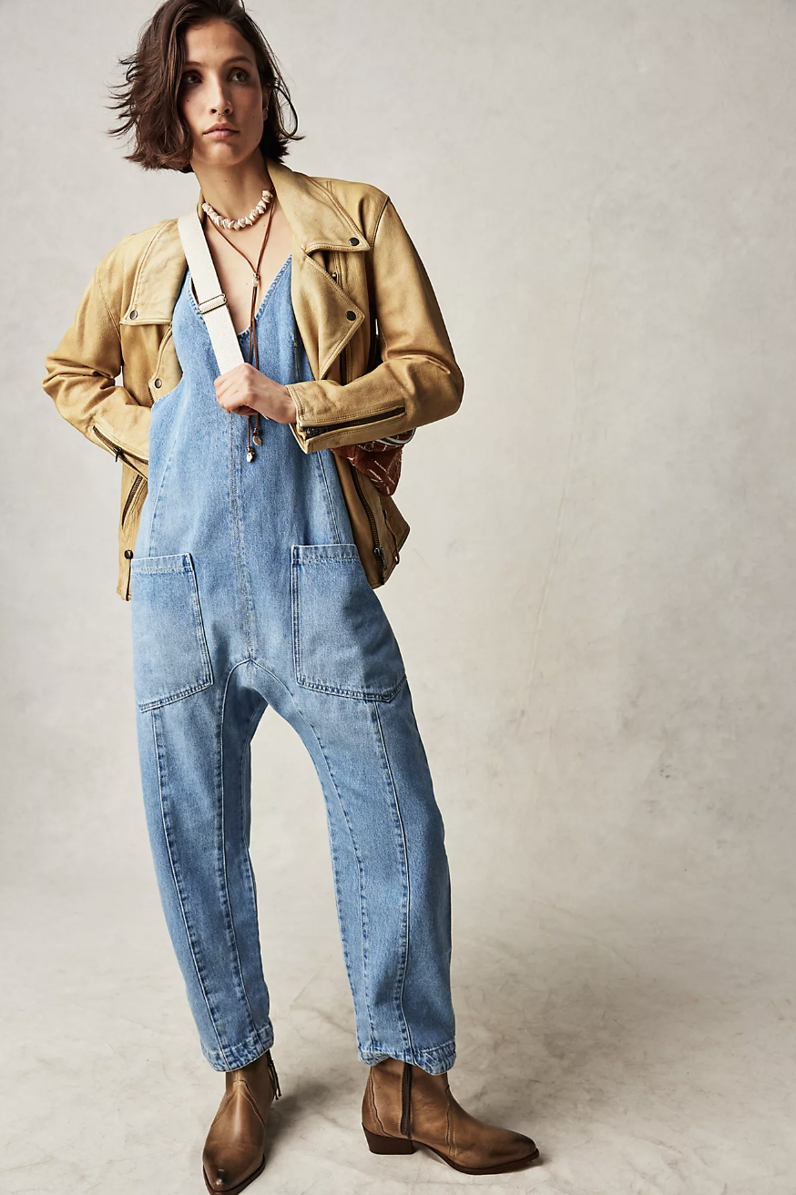 Free People High Roller jumpsuit Kansas Luna Blue