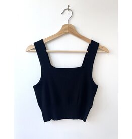 Kaffe Kaffe - Wilma cropped knit top (black deep)