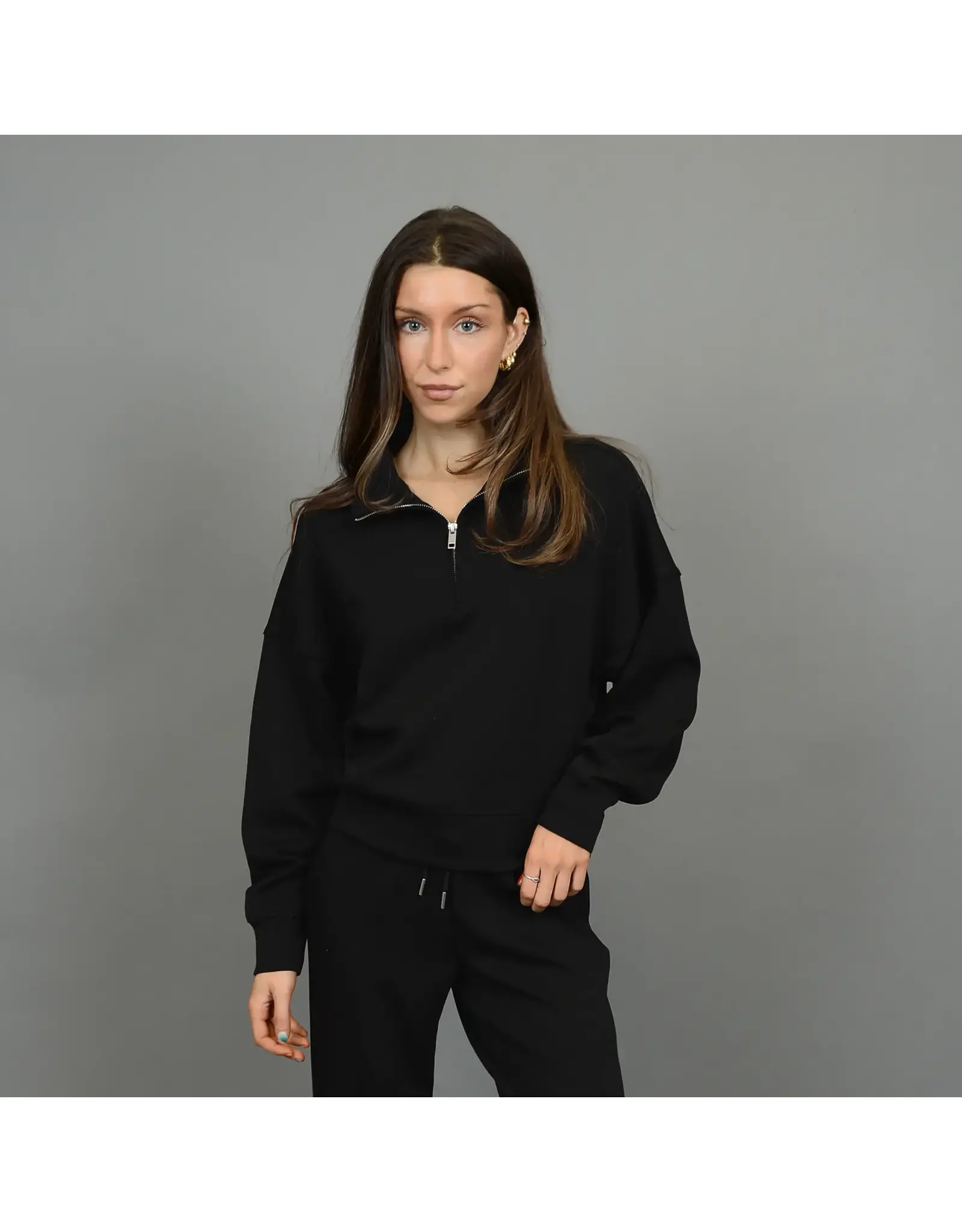 RD Style RD Style - Mailyn soft scuba half zip pullover (Black)