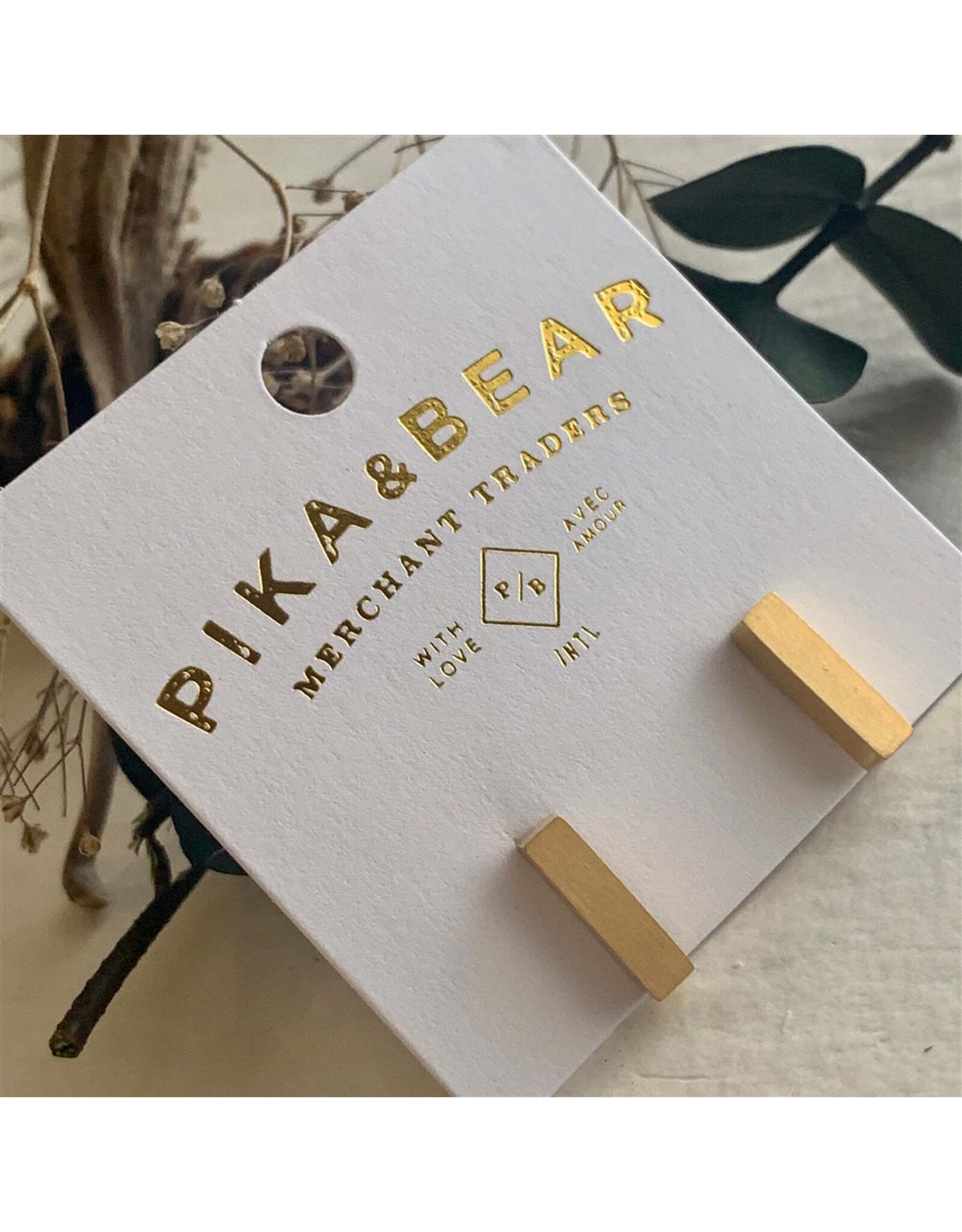 Pika & Bear Pika & Bear - Monolith Minimalistic Stud Earrings