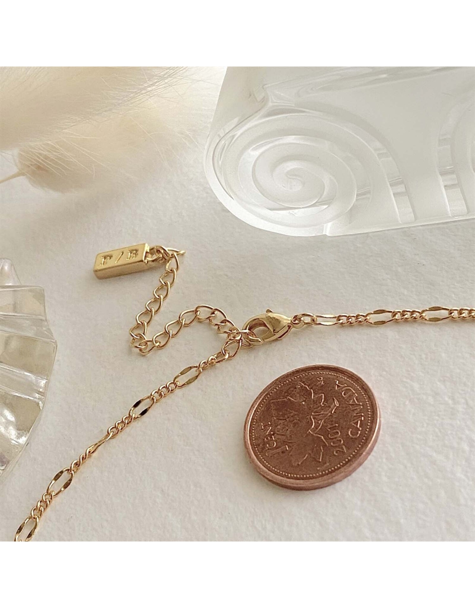 Pika & Bear Pika & Bear - Figaro Flat Link Patterned Chain Necklace