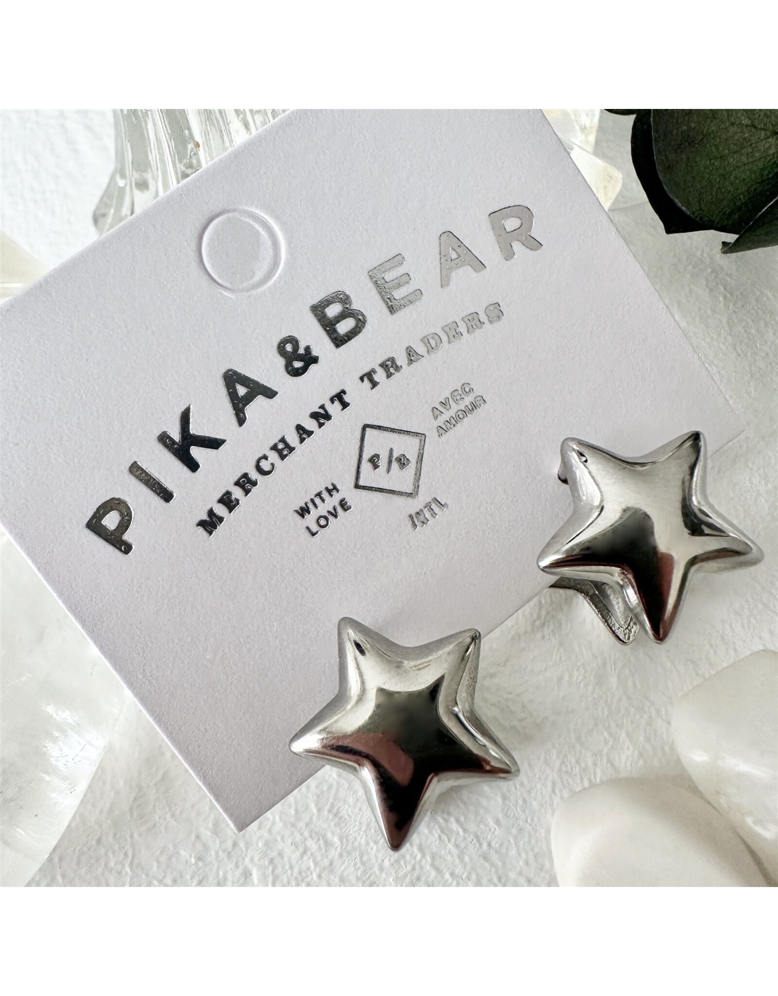 Pika & Bear Pika & Bear - Sprite Double Star Stud Earrings