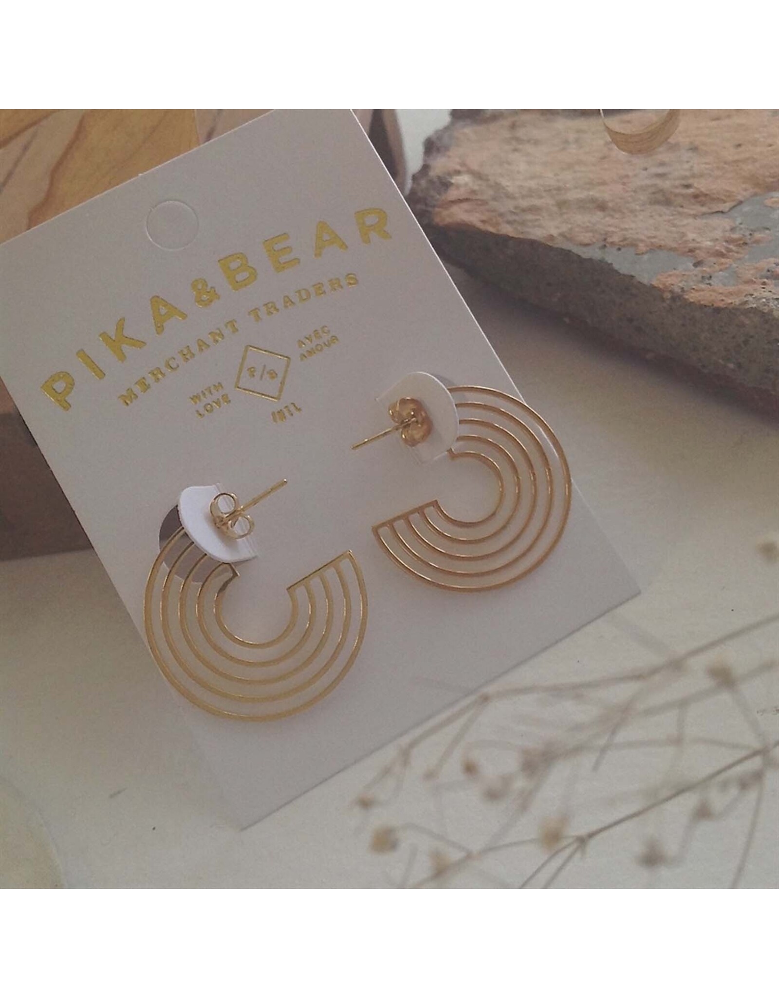 Pika & Bear Pika & Bear - Lo-Fi Stainless Steel Hoop Earrings